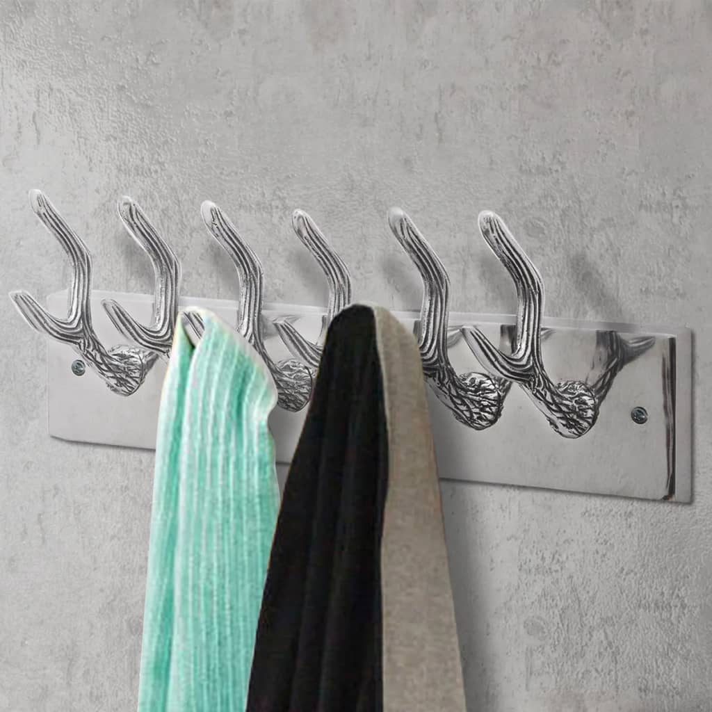 Colgador De Aluminio Con Ganchos Para Ropa, Abrigos (plateado)_0