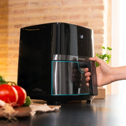 Freidora Sin Aceite De Aire Cecofry Full Inoxblack 5500. Dietética Y Digital, 1450 W Nominal, 1600 W Máxima, 5l Volumen, 5,5l Área De Cocinado, Acab_1