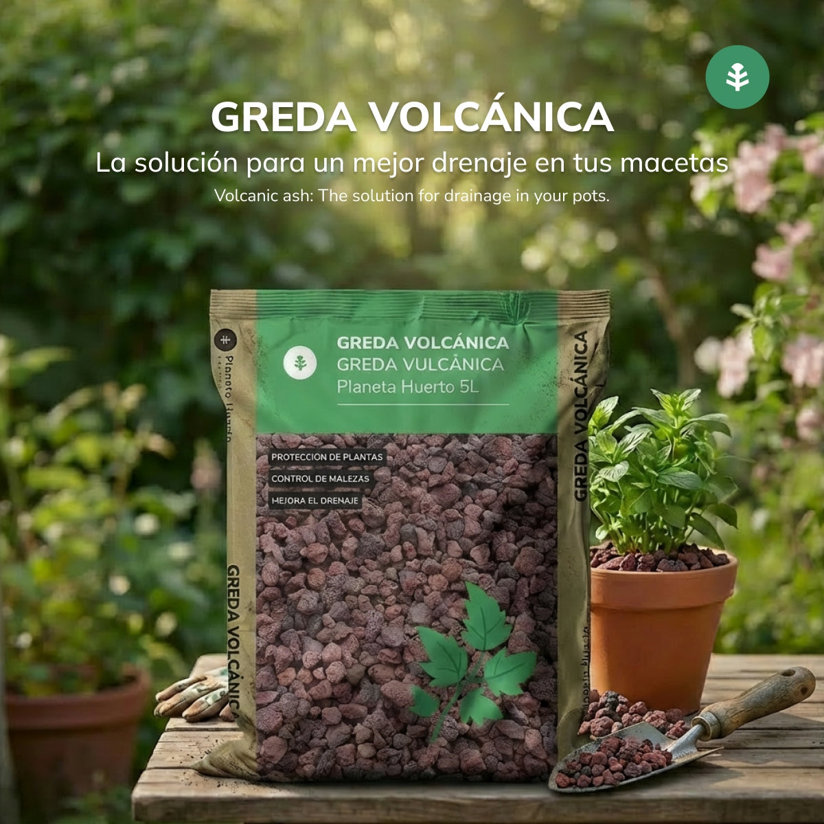 Greda volcánica Planeta Huerto 15 Litros