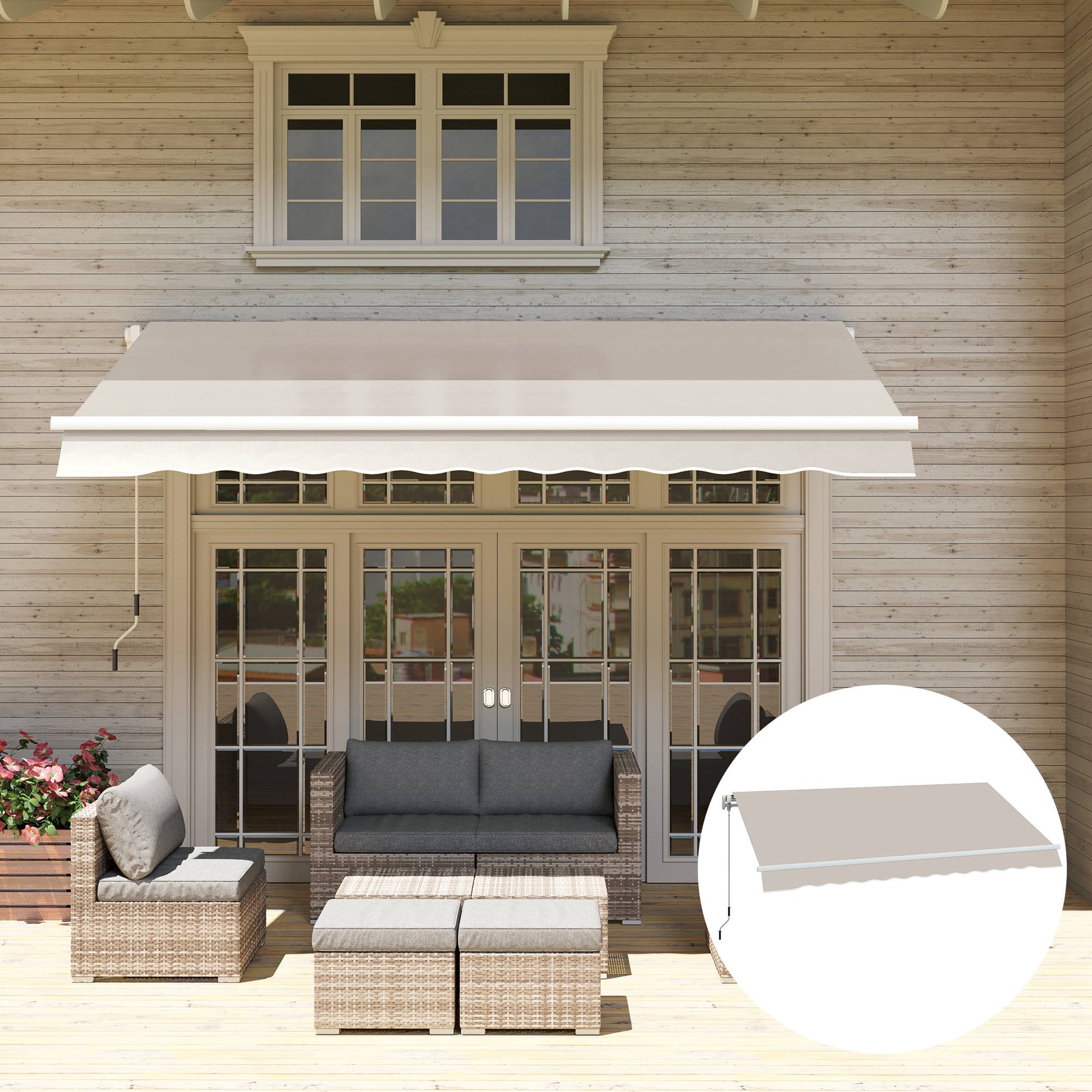 Outsunny Techo De Repuesto Para Toldo 2,8x2,5 M Con Protección Uv 50+ Crema_3