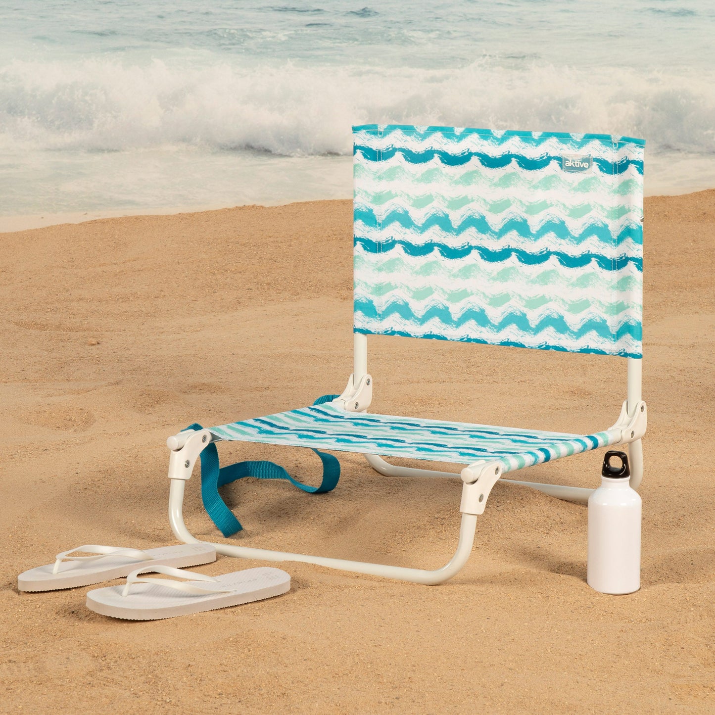 Aktive Silla Baja Plegable De Playa Con Estructura De Acero Y Asiento De Poliéster_1