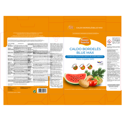 Fungicida bactericida Bluemax Caldo Bordelés 500 g Flower Huerta