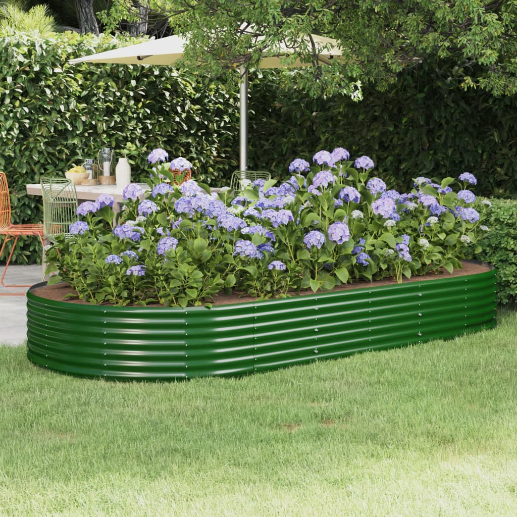 Jardinera Arriate Acero Galvanizado Verde 296x140x36 Cm_1