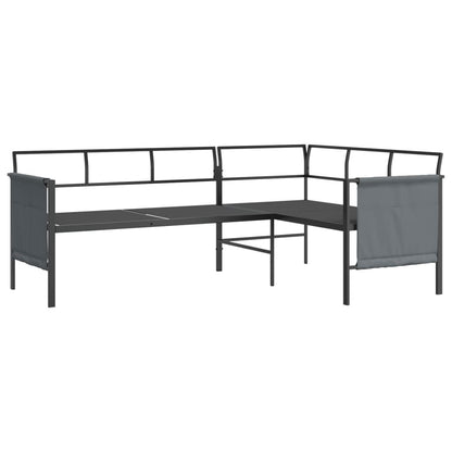 Vidaxl Juego De Muebles De Jardín 2 Piezas Acero Gris Antracita_3
