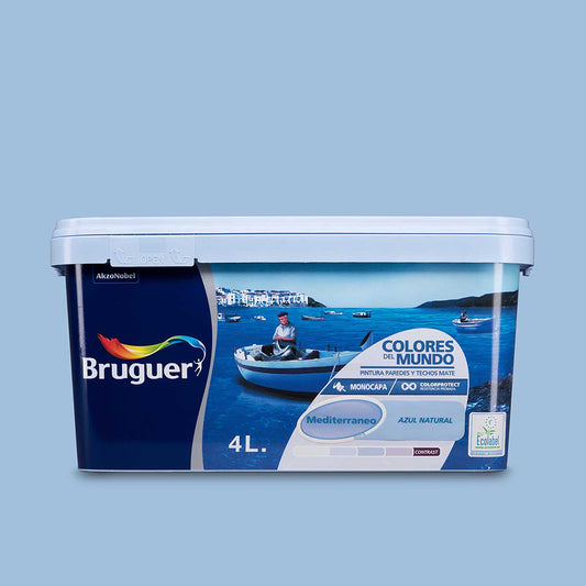 Pintura Plástica cdm - 4 L - Mediterráneo - Azul Natural_0