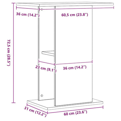 Vidaxl Soporte Para Acuario De Roble Artesanal, 36 X 60,5 X 72,5 Cm, Madera De Ingeniería_2
