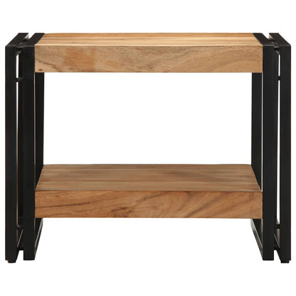 Mesa De Centro Madera Maciza De Acacia 50x50x38 Cm_2