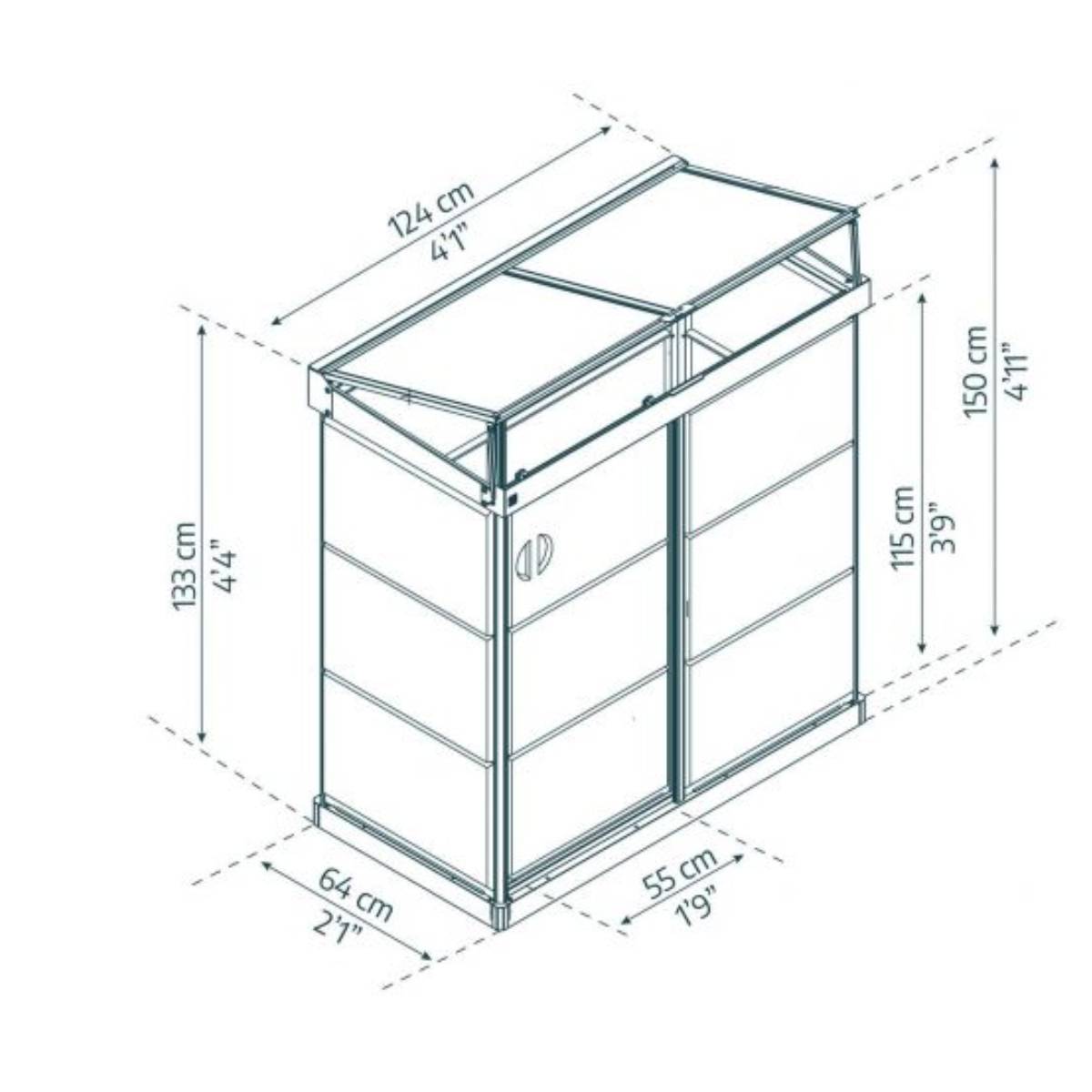 Mini invernadero negro Canopia