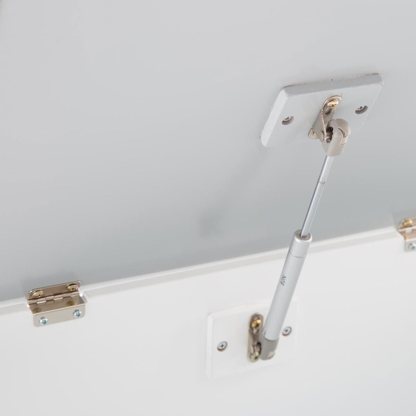 Well Home Baúl Infantil Para Juguetes En Color Blanco Y Gris 58 X 37,5 X 38cm