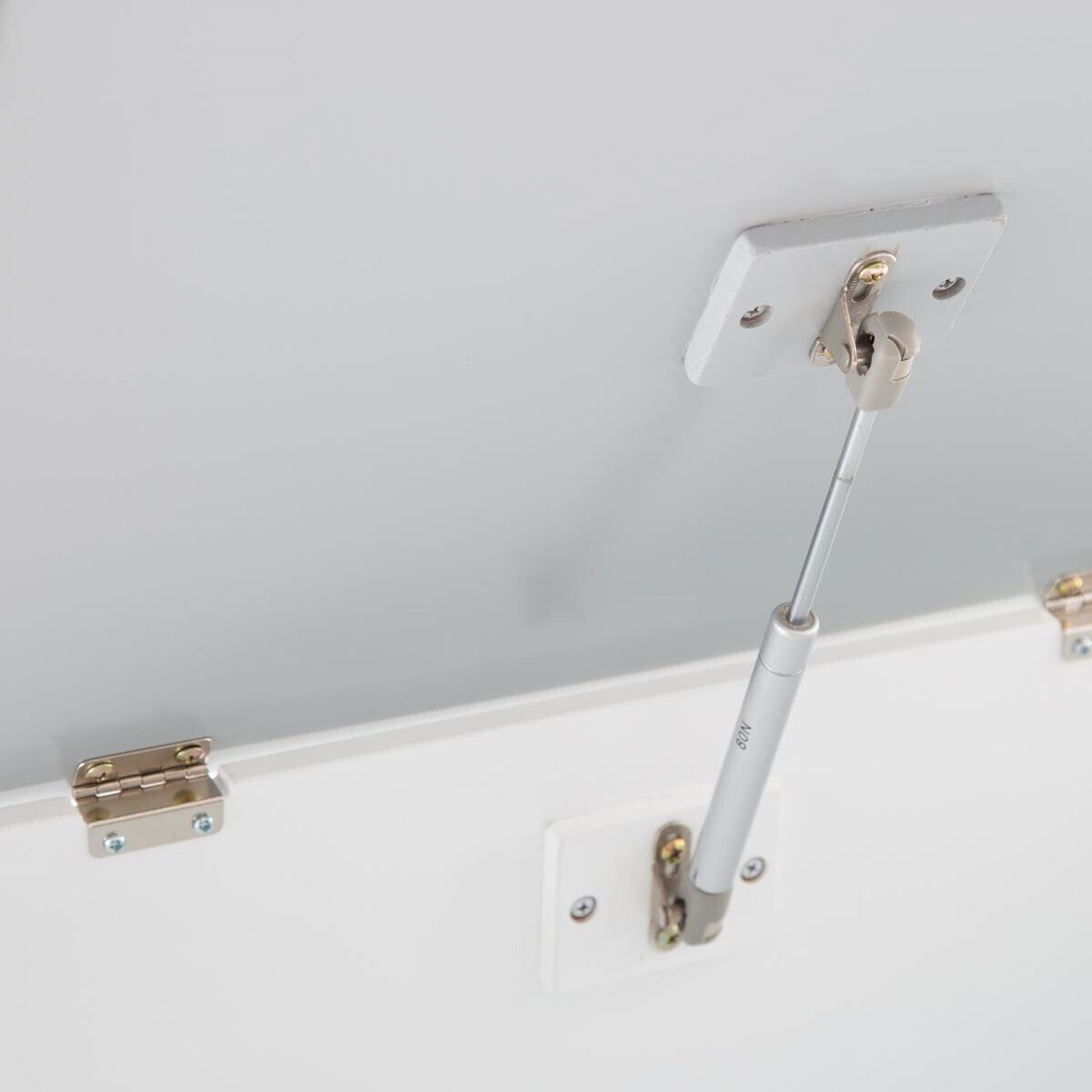 Well Home Baúl Infantil Para Juguetes En Color Blanco Y Gris 58 X 37,5 X 38cm