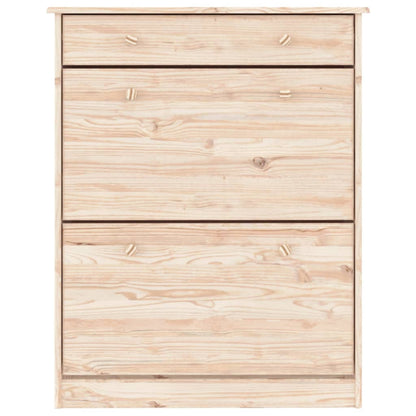 Mueble Zapatero Alta Madera Maciza De Pino 77x35x96 Cm / Vetonek_1