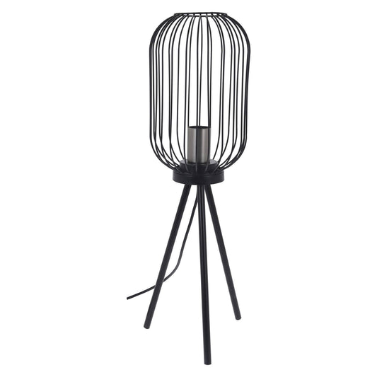 Well Home Lámpara De Pie En Metal Color Negro Ø60x175cm