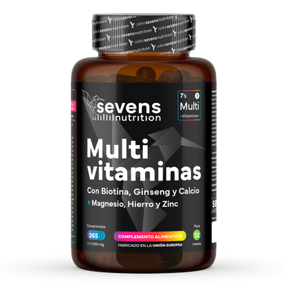 Multivitaminas Sevens Nutrition. Energía, Inmunidad Y Bienestar.