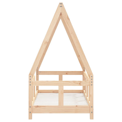 Vidaxl Estructura De Cama Para Niños Madera Maciza De Pino 70x140 Cm_3