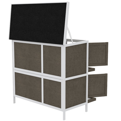 Pawhut Conejera De Madera 97x44x91 Cm Con Techo Asfáltico Puertas Con Pestillo_3