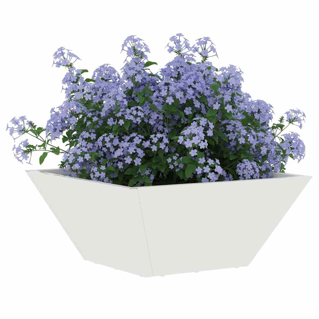 Macetero De Jardín Blanco 35 X 35 X 15 Cm_2