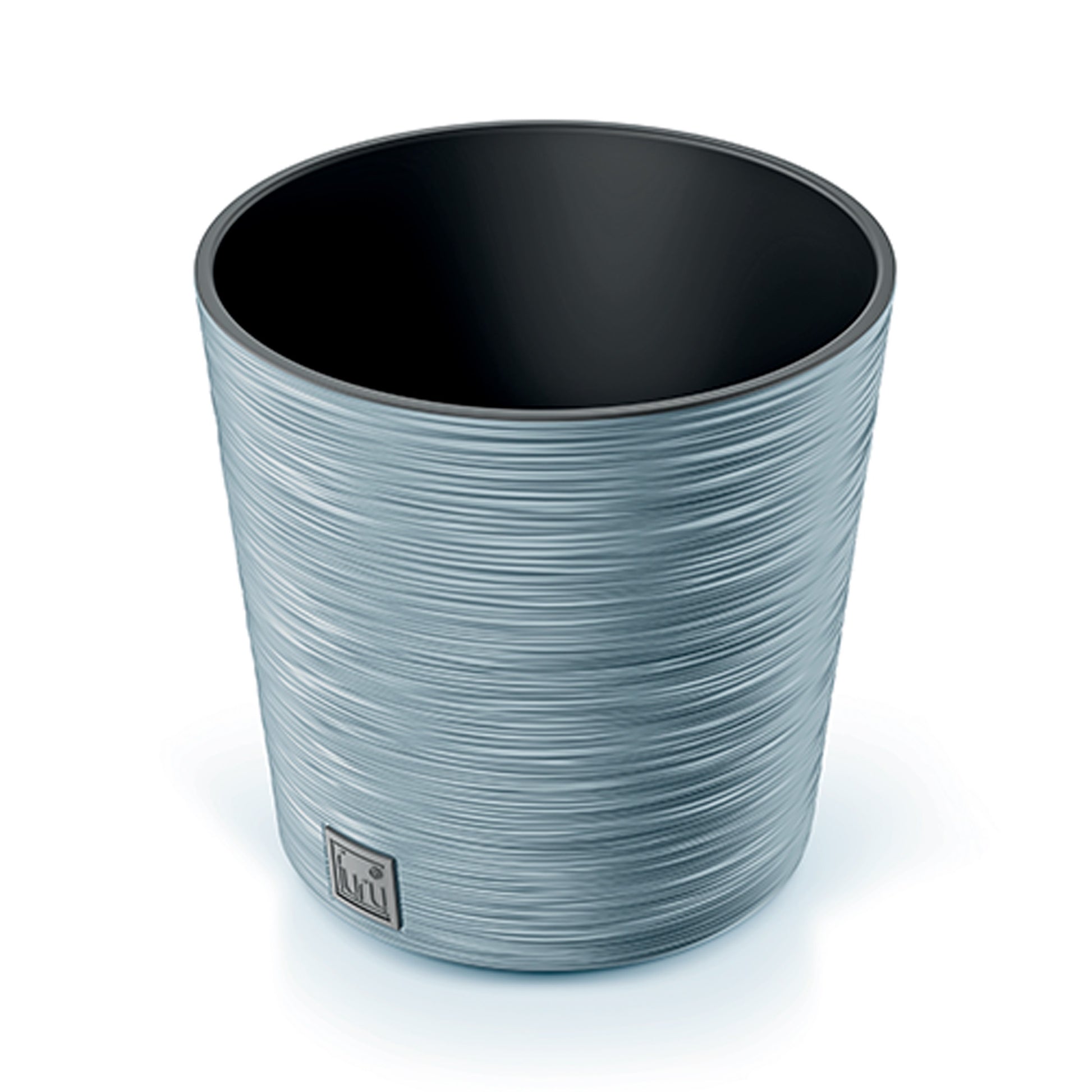 Macetero Color Cemento, Con Depósito, Colección Furu, De 25 X 25 X 24,7 Cm, Capacidad De 7,5 L._0