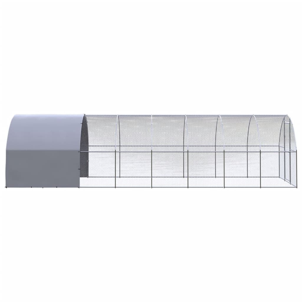 Vidaxl Gallinero De Exterior De Acero Galvanizado 3x8x2 M_3
