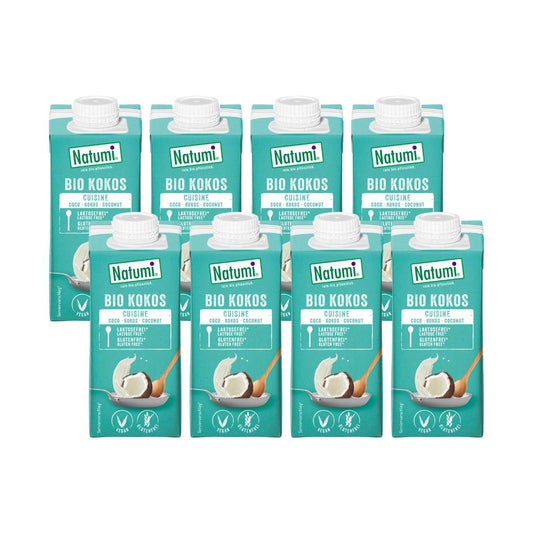 Pack 8uds Bebida de Coco Sin azúcar BIO Natumi 1 L