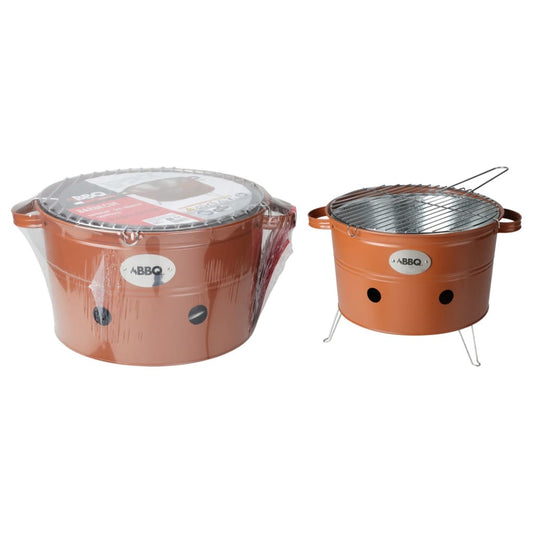 Progarden Barbacoa De Cubo Con 2 Asas Naranja Mate 34,5 Cm / Vetonek_0