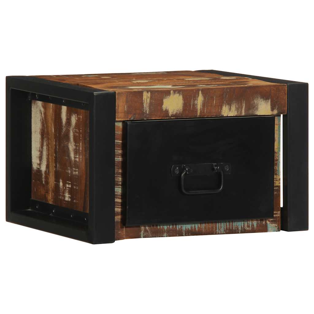 Mesillas De Noche Multicolor 2 Uds 40x35x25 Cm Madera Reciclada_3