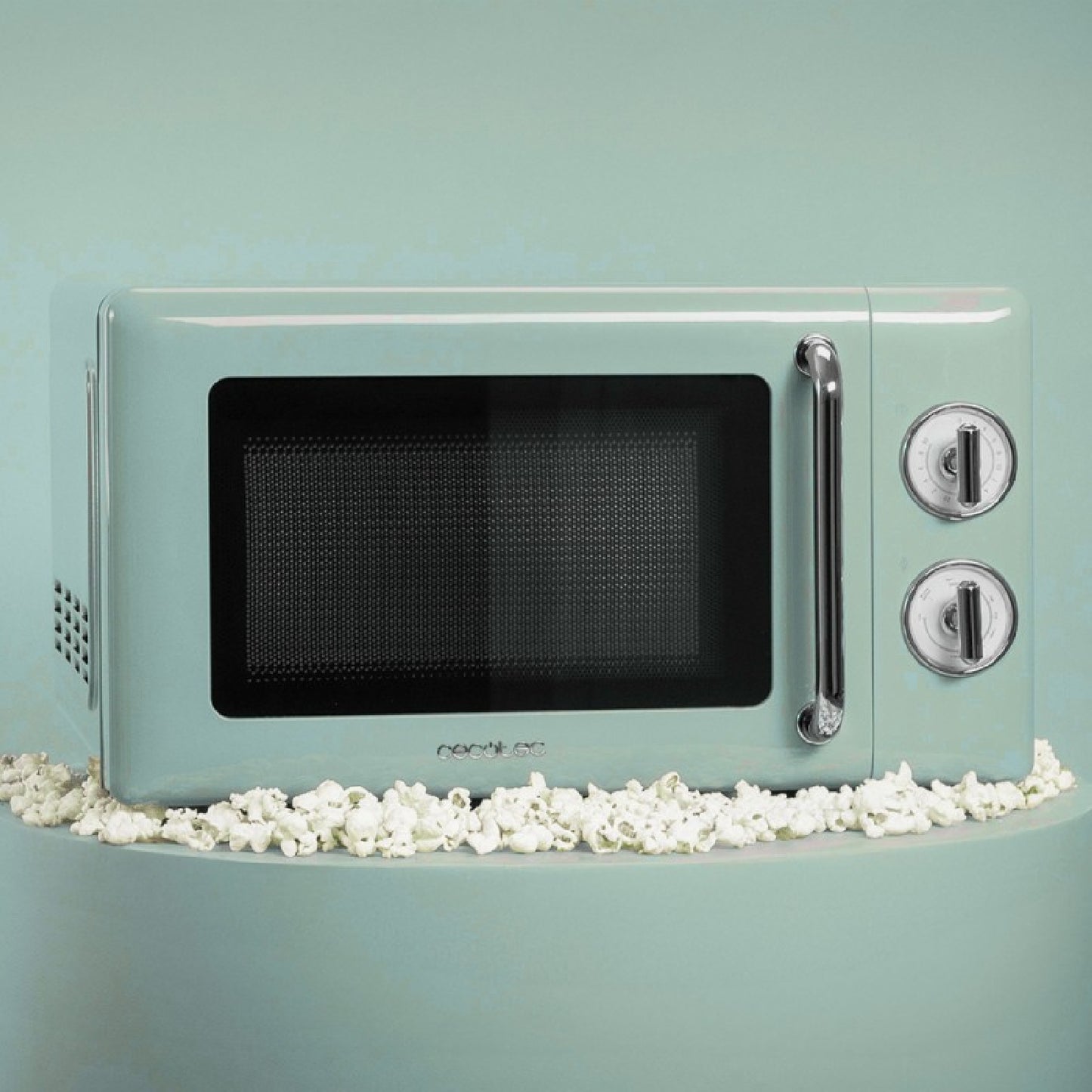 Microondas Mecánico De 20 L Proclean 3010 Retro Green. 700 W En 6 Niveles, Temporizador Hasta 30 Minutos, Modo Descongelación, Diseño Vintage En Ver_2