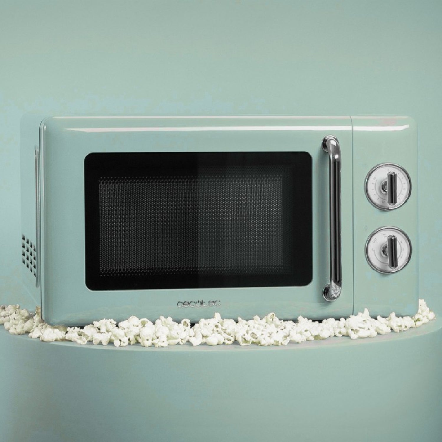 Microondas Mecánico De 20 L Proclean 3010 Retro Green. 700 W En 6 Niveles, Temporizador Hasta 30 Minutos, Modo Descongelación, Diseño Vintage En Ver_2