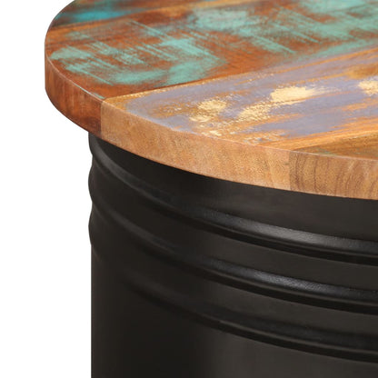 Mesa De Centro De Madera Maciza Reciclada 43x55 Cm_1