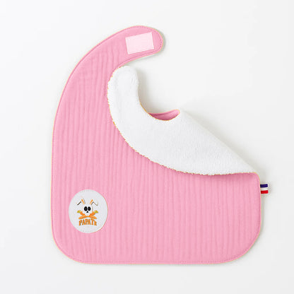 Babero De Algodón Orgánico Rosa_4
