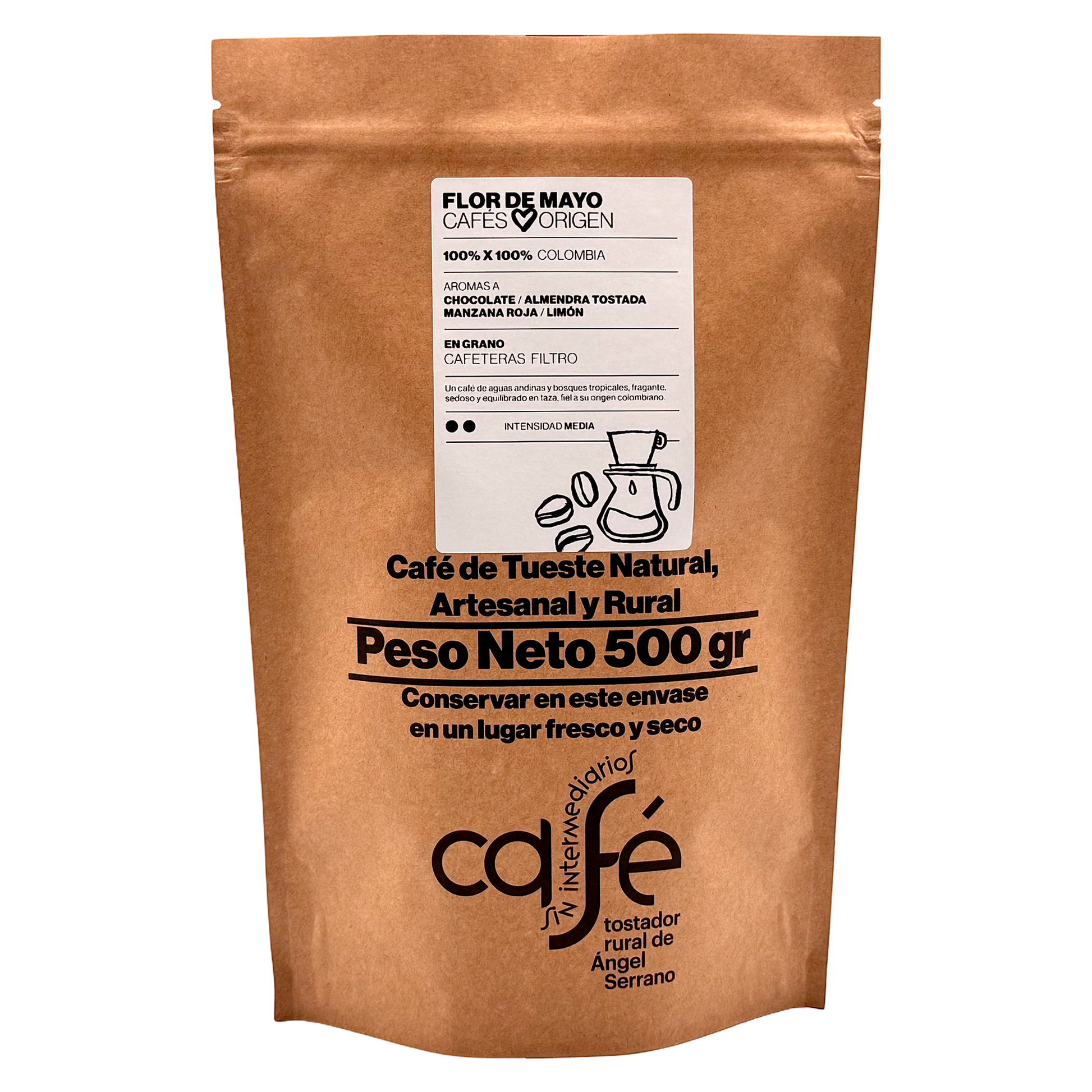 Cafe Sin Intermediarios Café Colombia Flor De Mayo En Grano Para Filtro 500 G_0