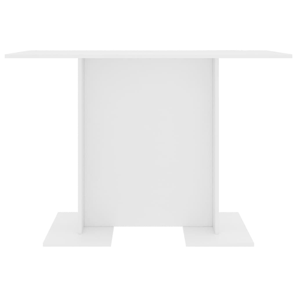 Mesa De Comedor De Madera Contrachapada Blanco 110x60x75 Cm_1