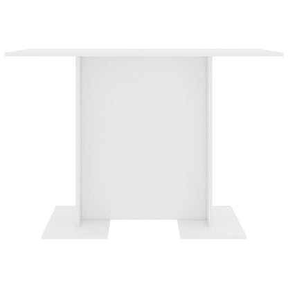 Mesa De Comedor De Madera Contrachapada Blanco 110x60x75 Cm_1