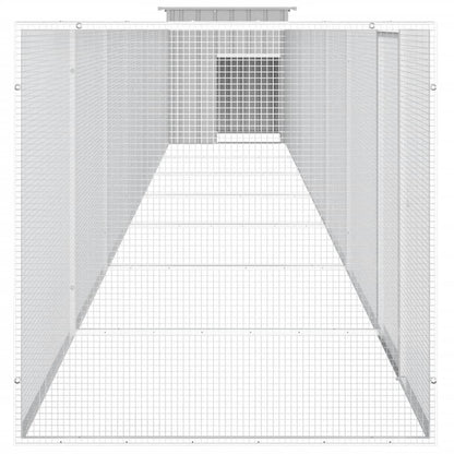 Vidaxl Gallinero De Acero Galvanizado Gris 700x91x100 Cm_3