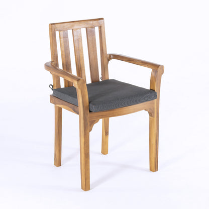 Pack 2 Cojines Para Sillas Y Sillones De Jardín Color Lux Antracita, Tamaño 44x44x5 Cm, Repelente Al Agua, Desenfundable_4