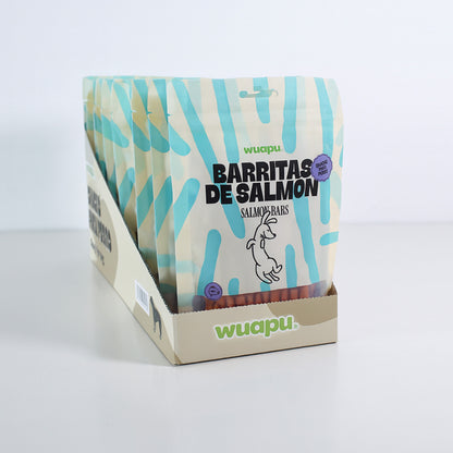 Snack Para Perro En Barritas Semihúmedas De Salmón 12 Paq X (100gr) Wuapu_4