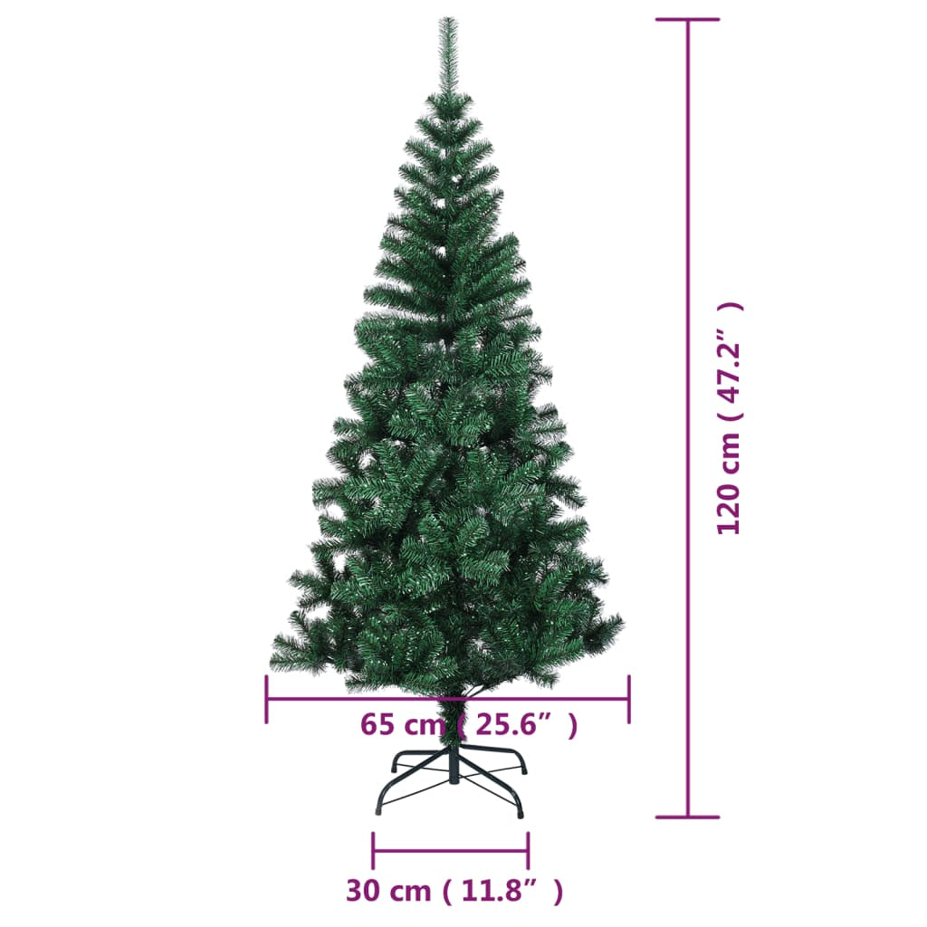 Vidaxl Árbol De Navidad Artificial Puntas Iridiscentes Pvc Verde 120cm_2
