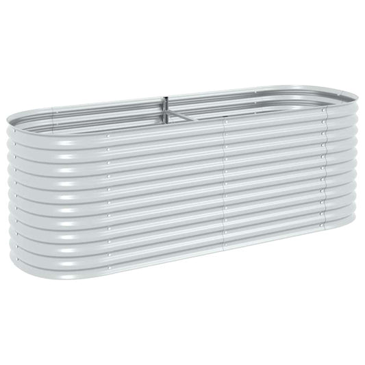 Arriate De Acero Galvanizado Plateado 240x80x81 Cm_0