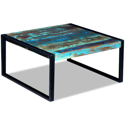 Mesa De Centro De Madera Maciza Reciclada 80x80x40 Cm_1