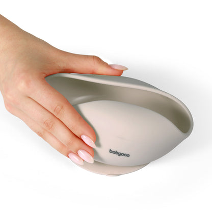 Bowl Silicona Con Ventosa Para Bebés Beige_0