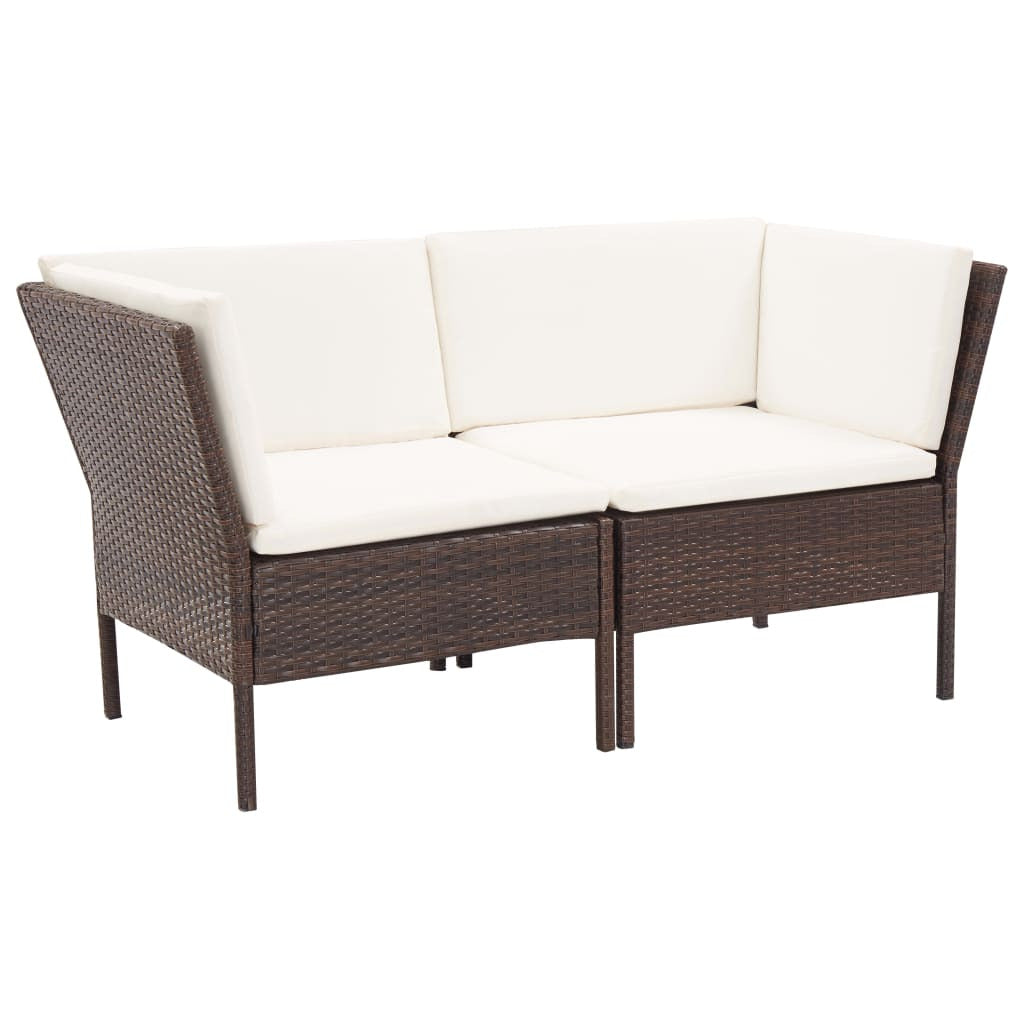 Vidaxl Set Muebles De Jardín 8 Piezas Y Cojines Ratán Sintético Marrón_4