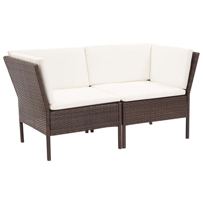 Vidaxl Set Muebles De Jardín 8 Piezas Y Cojines Ratán Sintético Marrón_4