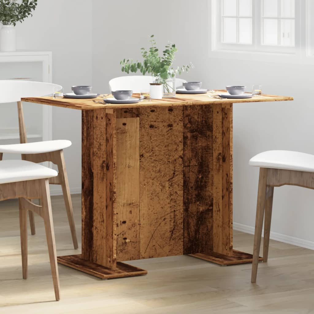 Mesa Comedor Madera Ingeniería Madera Envejecida 110x60x75 Cm_2