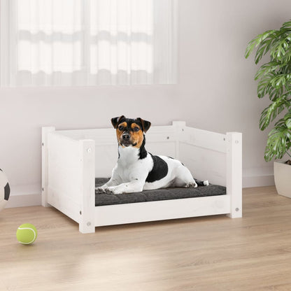 Cama Para Perros Madera Maciza De Pino Blanco 55,5x45,5x28 Cm / Vetonek_1