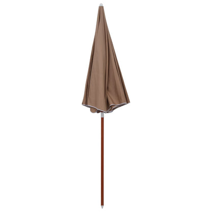 Vidaxl Sombrilla De Jardín Con Palo De Acero Taupe 240 Cm_1
