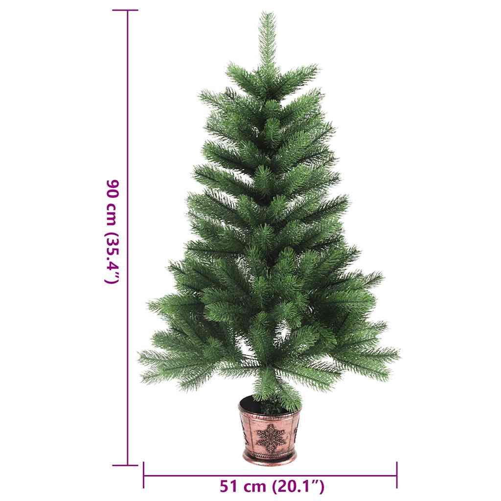 Árbol De Navidad Artificial Agujas Realistas 90 Cm Verde_2
