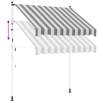 Toldo Retráctil Manual Antracita Y Blanco 100 Cm_5