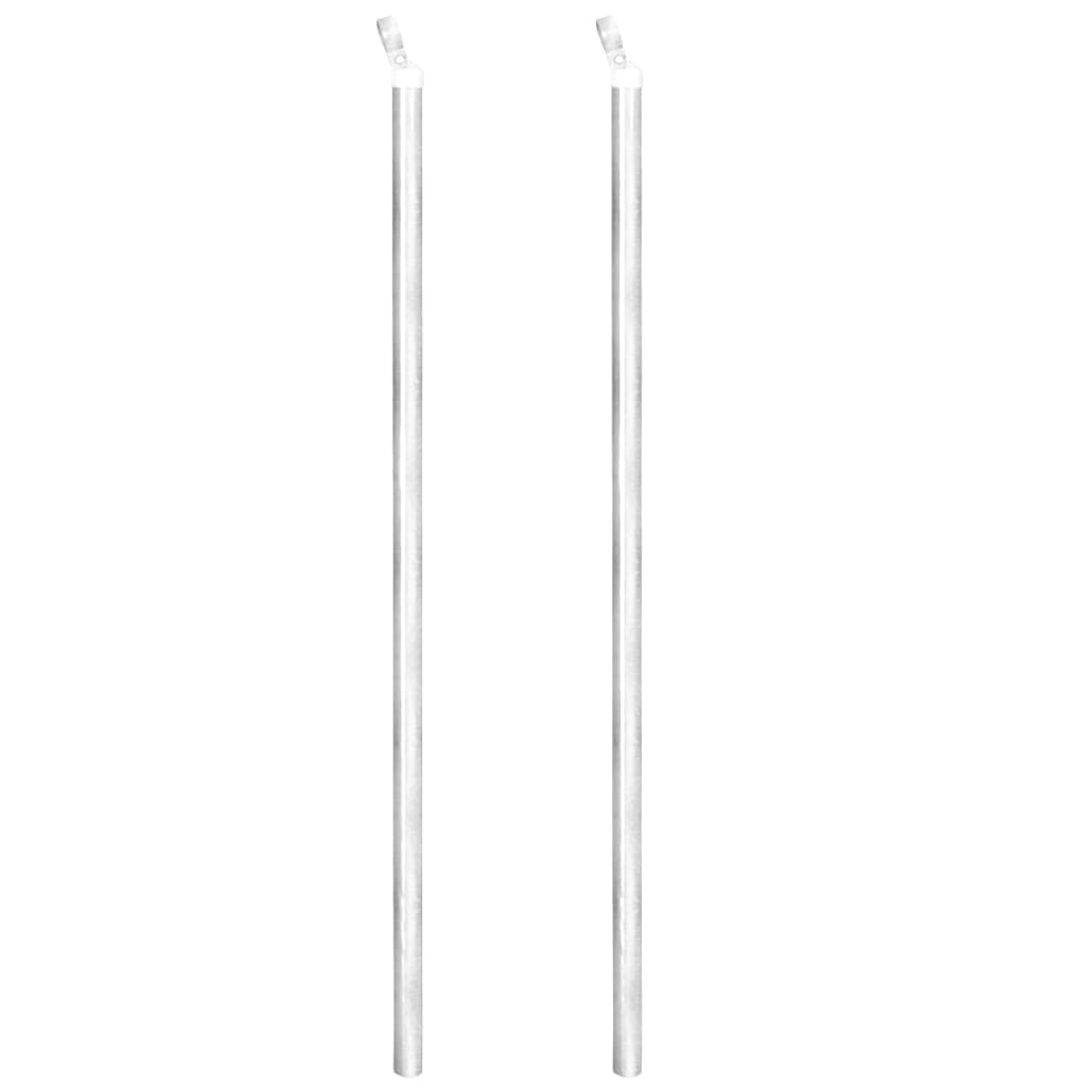 Valla De Alambre Y Postes Acero Galvanizado Plateado 15x1,25 M / Vetonek_4