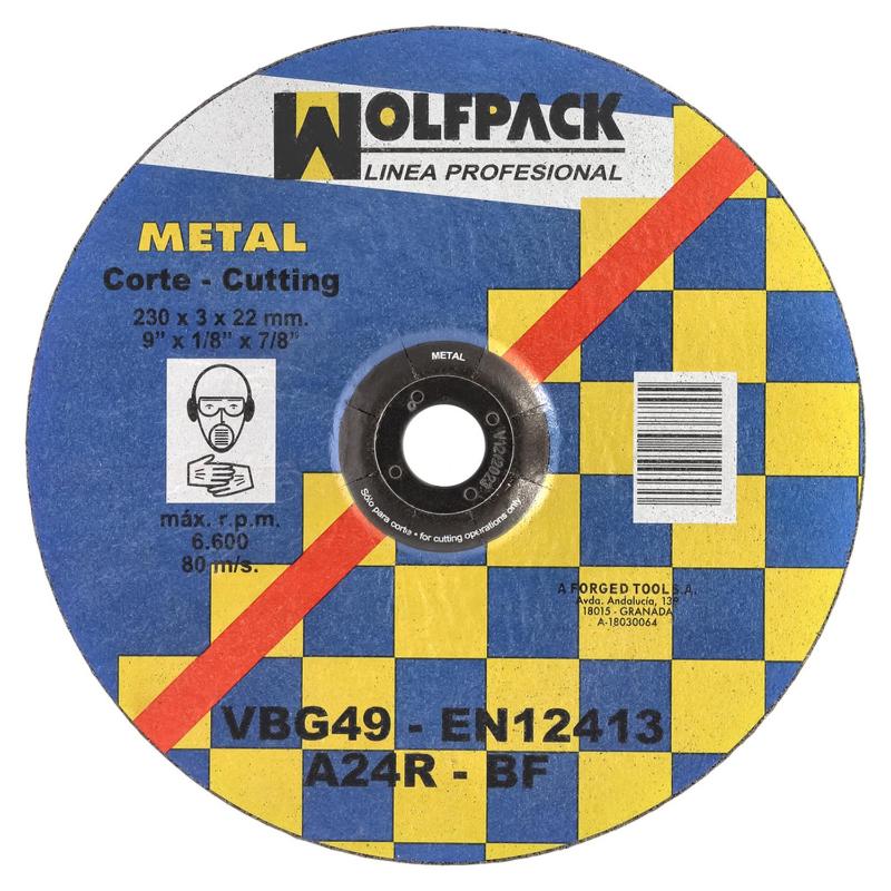 Disco Corte Abrasivo Metal 230x3,2x22 Mm._0