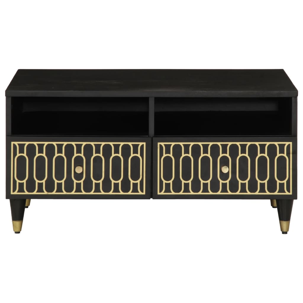 Mesa De Centro De Madera Maciza Mango 80x54x40 Cm_1