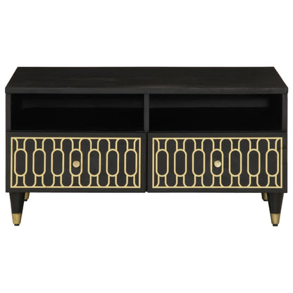 Mesa De Centro De Madera Maciza Mango 80x54x40 Cm_1
